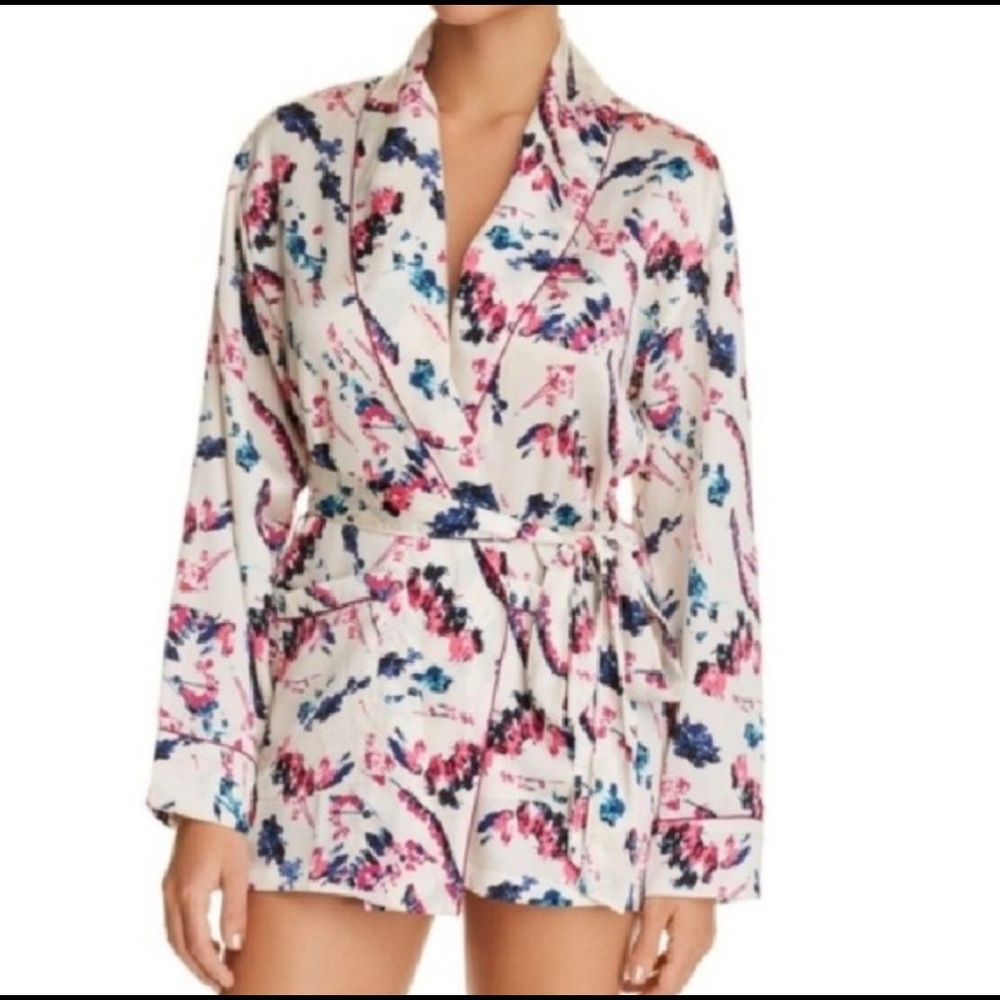 Floral smoking robe